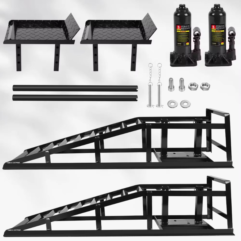 5-Ton Heavy-Duty Portable Hydraulic Lift Ramps for Trucks
